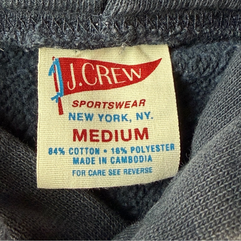 J. Crew Sportswear Heritage Navy Pullover Hoodie - Picture 2 of 9